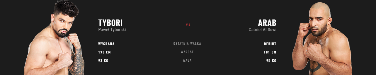 Walka FAME MMA 8 porównanie zawodników Tybori Arab