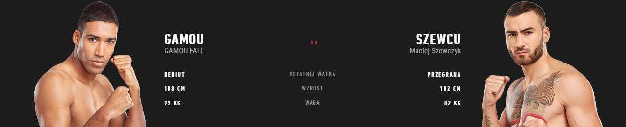 Walka FAME MMA 8 porównanie zawodników Gamou Szewcu