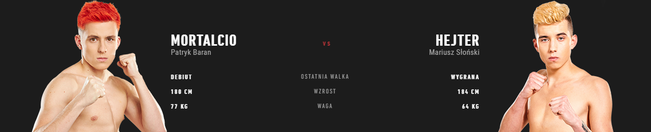 Walka FAME MMA 8 porównanie zawodników Mortalcio Hejter